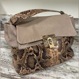 Lanvin  python skin shoulder bag